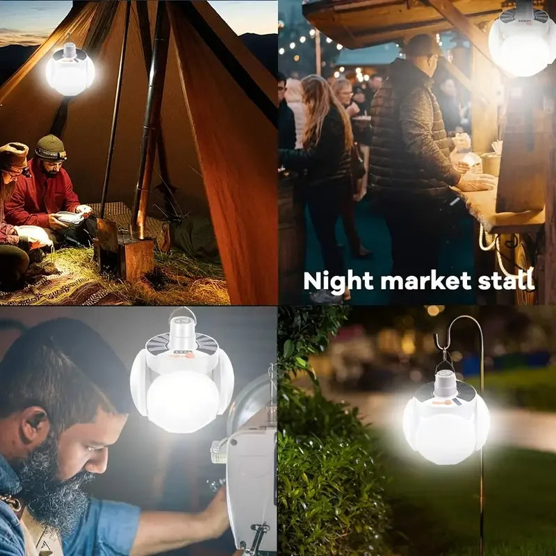 Solar Güneş Enerji Ve Usb Sarjlı 5 Kanatlı Led Lamba Egonex