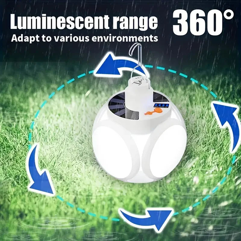 Solar Güneş Enerji Ve Usb Sarjlı 5 Kanatlı Led Lamba Egonex