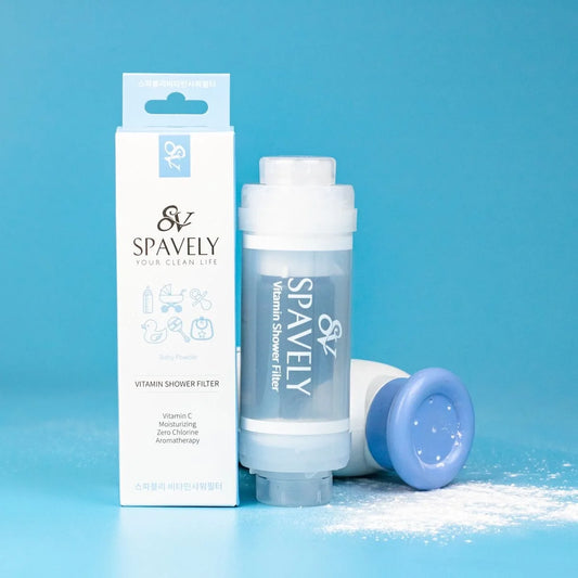 Spavely Vitamin C Duş Filtresi Her Türlü Cilt Tipini Ve Özellikle Kuru Ciltleri Nemlendirmek İçin, Kore Güzellik Ürünü (bebek Pudrası)