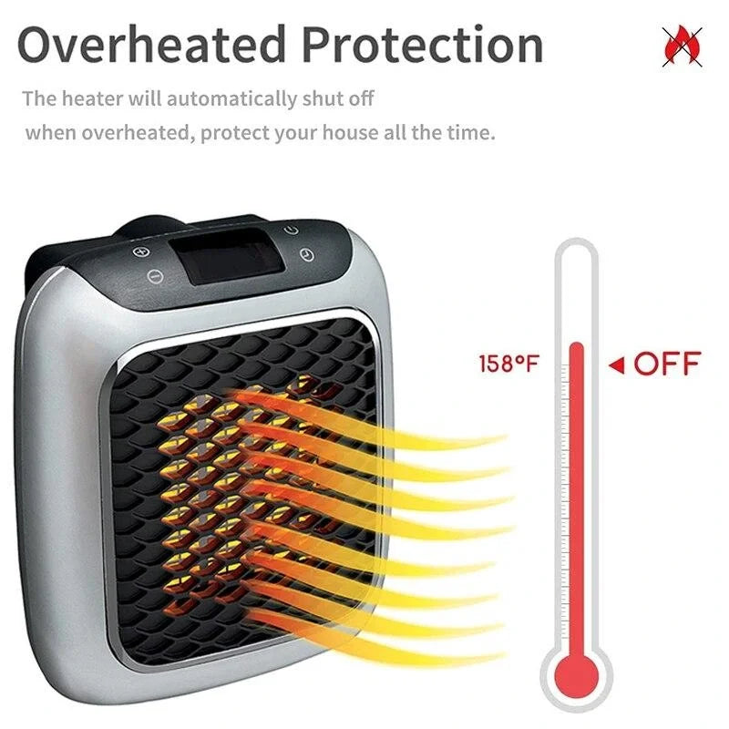 Priz Soba 800w Seramik Fişe Takılan Isıtıcı, Uzaktan Kumandalı Soba
