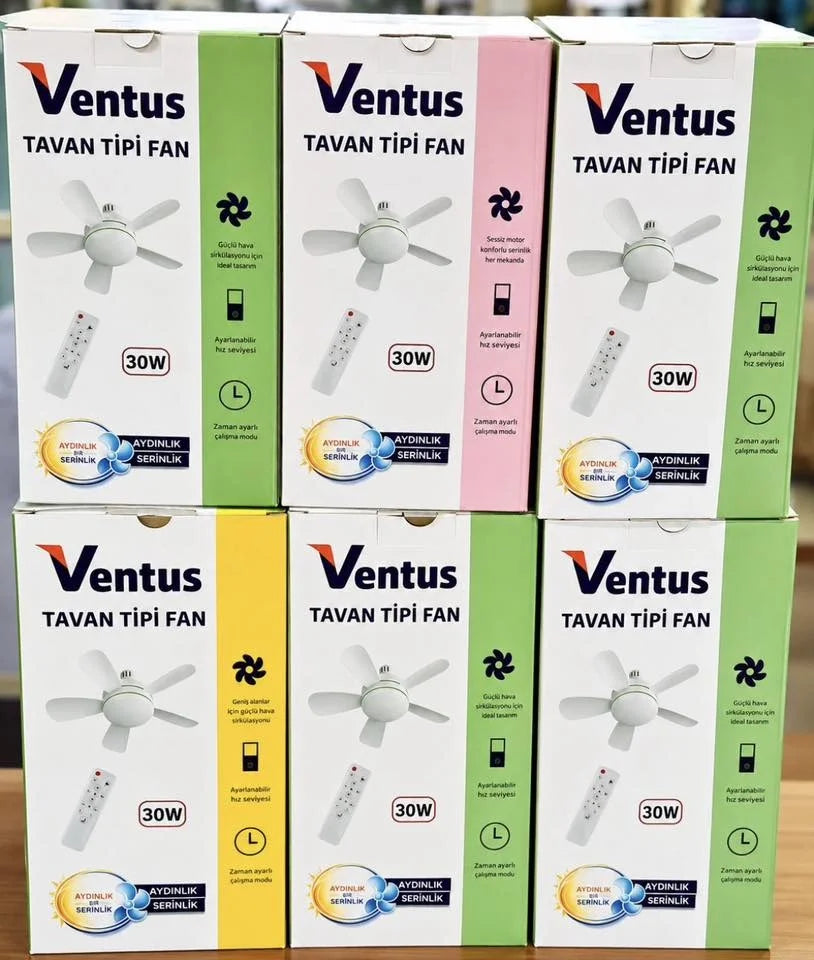Tavan Vantilatör Kumandalı Lambalı  VENTUS