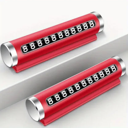 Telefon Numarası Plaka Silindiri Ayarı Renkli Metal Alüminyum Araba Geçici Park Kartı Evrensel Moda Oto Aksesuarları