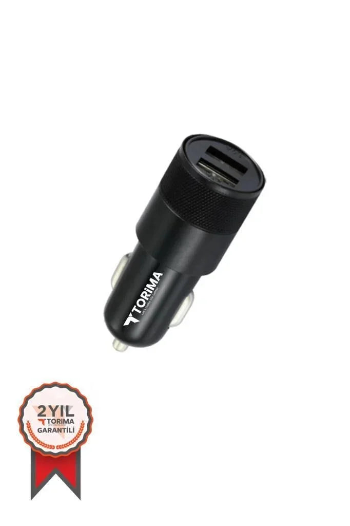Tüm Araçlara Uyumlu Araba Çakmaklık Çift Usb Girişli Oto Şarj Aleti Soketi
