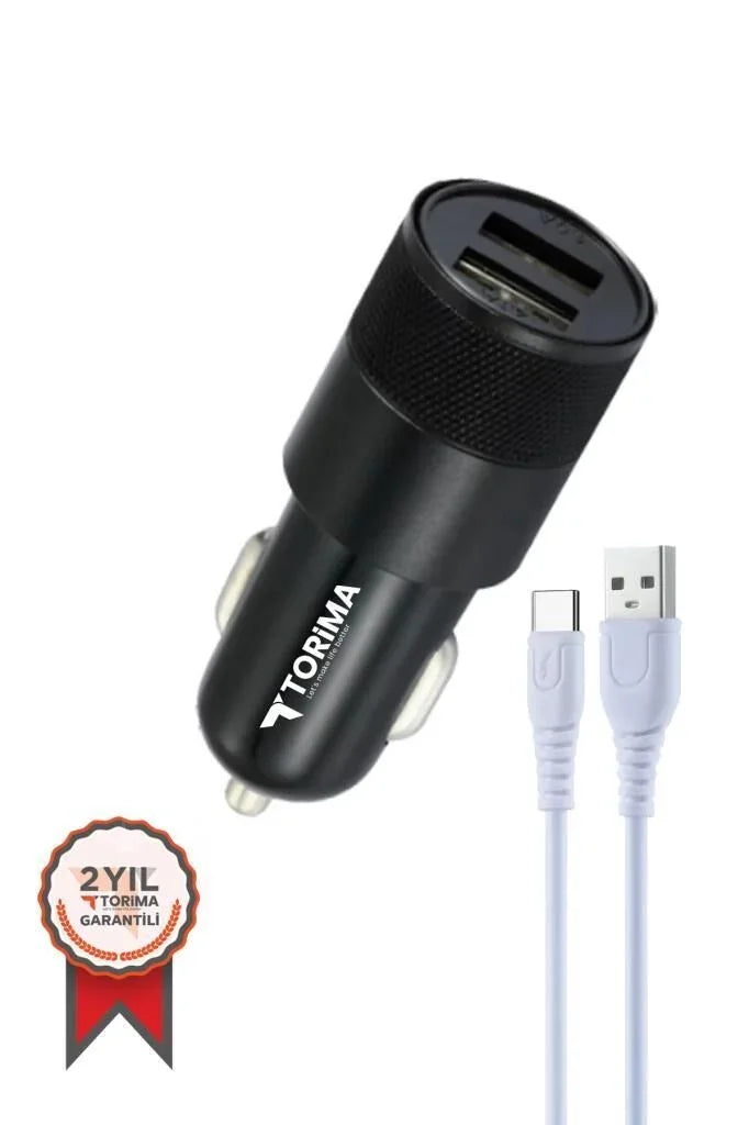 Tüm Araçlara Uyumlu Araba Çakmaklık Çift Usb Girişli Oto Şarj Aleti Soketi