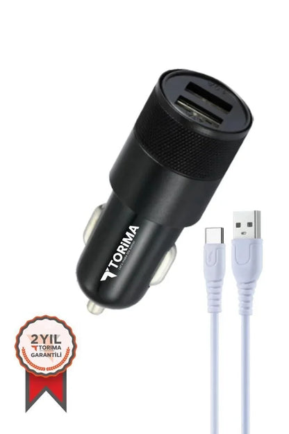 Tüm Araçlara Uyumlu Araba Çakmaklık Çift Usb Girişli Oto Şarj Aleti Soketi