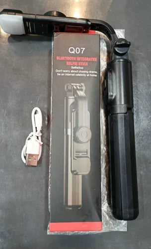 Universal Q07 6 Inç Halka Işık Taşınabilir Bluetooth Selfie Stick Tripod
