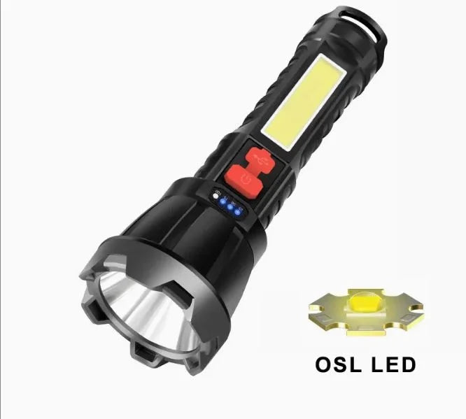 Usb Glare Charging Flashlight El Feneri Zj-05