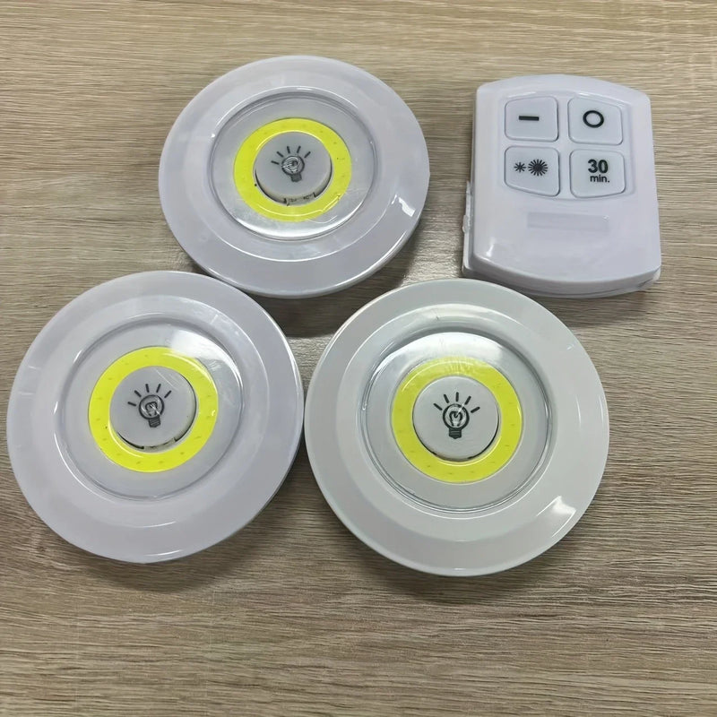 Uzaktan Kumandalı Yapışkanlı 3'lü Led Spot Lamba