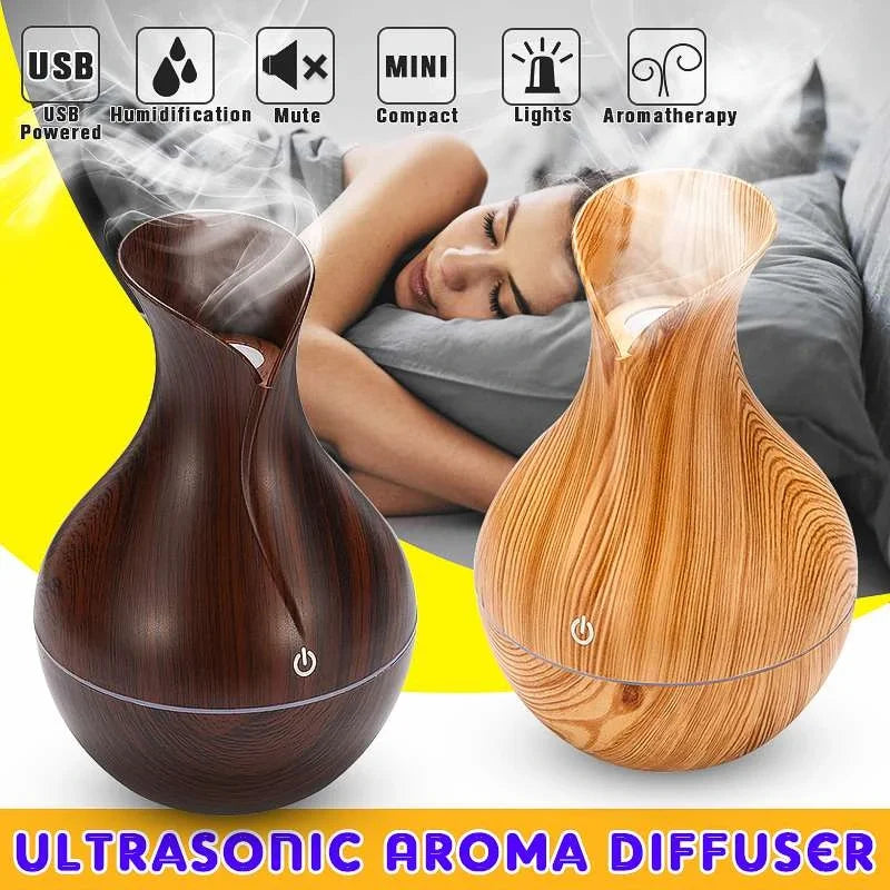 Vazo Modeli Hava Nemlendirici 200ml Led Işıklı Mini 7
