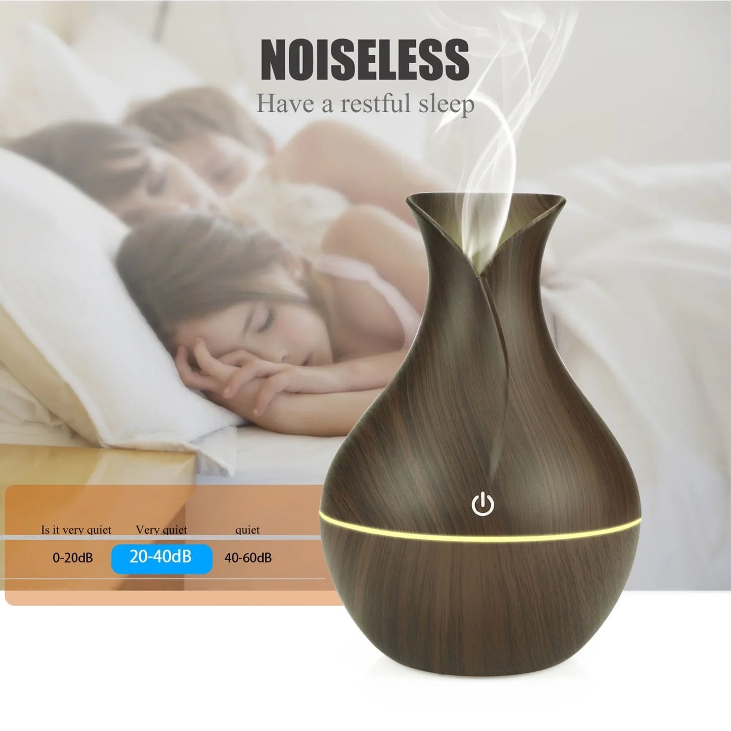 Vazo Modeli Hava Nemlendirici 200ml Led Işıklı Mini 7