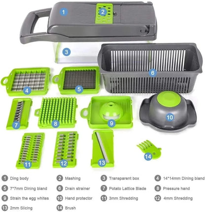 Veggie Slicer Sebze Doğrayıcı Sebze Dilimleyici 14 Pcs