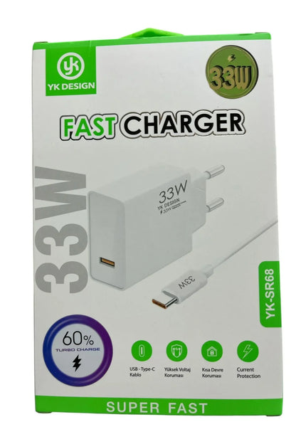 Yk Desing Yk-sr68 Usb Type-c 33w Şarj Aleti