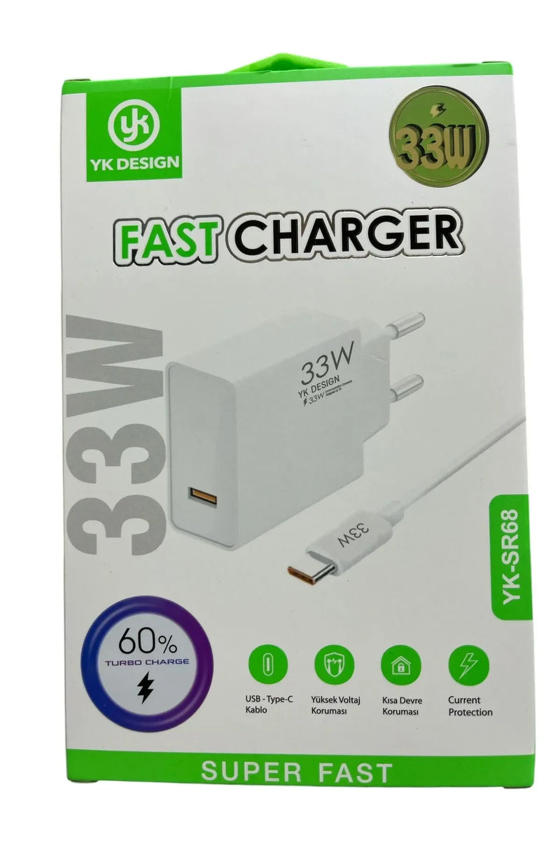 Yk Desing Yk-sr68 Usb Type-c 33w Şarj Aleti